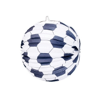 Voetbal bol lampion   24 cm   papier   voetbal thema   brandvertragend   EK / WK versiering   lantaa
