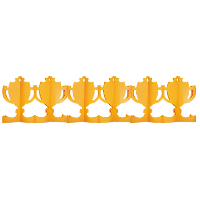 Voetbal cup slinger   oranje   papier   4 meter   brandvertragend   EK versiering