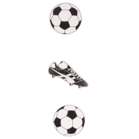 Voetbal hangslinger   100 cm   zwart/wit   EK/WK versiering   voetballen   karton