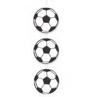Voetbal thema hangdecoratie slinger   100 cm   Versieringen thema feestartikelen   sport   karton