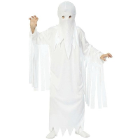 Voordelig spook/geest verkleedkostuum voor kinderen   wit   Halloween