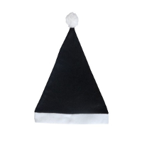Voordelige kerstmuts   zwart   voor volwassenen   polyester?  59 Cm   kerstaccessoires