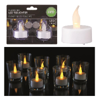 Waxinelichtjes LED   wit   2x stuks   warm wit licht   theelichtjes op batterij