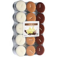 Waxinelichtjes vanille geur   30x   4 cm   theelichtjes   geurkaarsen   4 branduren