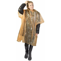 Wegwerp regenponcho   oranje   voor volwassenen   met capuchon   budget line   koningsdag