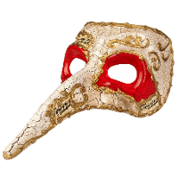 Wit Venetiaans snavel verkleedmasker voor volwassenen   Oogmasker   Gezichtmasker   Carnaval