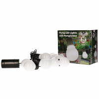 Witte feestverlichting 10 lampen   buiten/binnen feestlampjes   snoer 7.25 Meter