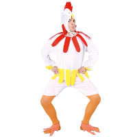 Witte kip/haan verkleedkleding kostuum   dierenpak   Carnavals outfit   Kippenpak