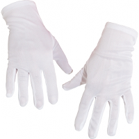 Witte verkleed handschoenen kort   volwassenen   carnavalskleding   Sinterklaas/Kerstman