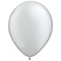 Zak ballonnen metallic zilver helium 50 stuks