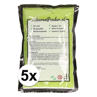 Zakje Holi kleurpoeder   5x   groen   100 gram   feestartikelen   Heilig Indiaas kleurenpoeder