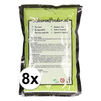 Zakje Holi kleurpoeder   8x   groen   100 gram   feestartikelen   Heilig Indiaas kleurenpoeder