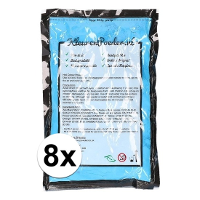Zakje Holi kleurpoeder   8x   lichtblauw   100 gram   feestartikelen   Heilig Indiaas kleurenpoeder