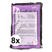 Zakje Holi kleurpoeder   8x   paars   100 gram   feestartikelen   Heilig Indiaas kleurenpoeder
