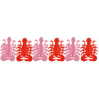 Zeedieren kreeften feestslinger   3 meter   papier   Maritiem/restaurant & eten   feestartikelen
