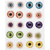 Zelfklevende 3D hobby ogen/oogjes   gekleurd   halloween stijl   dieren   knutselen