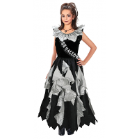 Zombie prom queen halloween kostuum   jurk   voor meisjes   zwart/grijs
