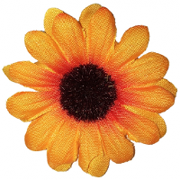 Zonnebloem verkleed broche speldje   dia 5 cm   haarbloem   verkleed accessoires