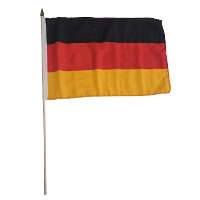 Zwaaivlag Duitsland   luxe   30 x 45 cm   op lange stok   Feestartikelen / versiering