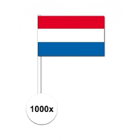 Zwaaivlaggetjes Nederland   1000x   12 x 24 cm   handvlaggetjes   versiering   feestartikelen