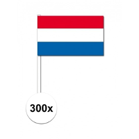 Zwaaivlaggetjes Nederland   300x   12 x 24 cm   handvlaggetjes   versiering   feestartikelen