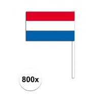 Zwaaivlaggetjes Nederland   800x   12 x 24 cm   handvlaggetjes   versiering   feestartikelen