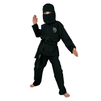 Zwart Ninja verkleed kostuum   voor kinderen   carnaval pak   compleet