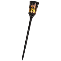 Merkloos Zwarte solar tuinfakkels van 77 cm