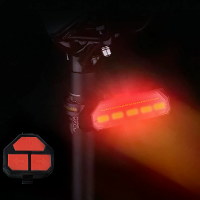 MEROCA Draadloze Fietsachterlicht 100Lm Helderheid 800mAh Batterij Waterdicht 6 Lichtstanden Eenvoudig te Installeren Ac