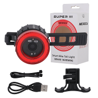 MEROCA Fiets Achterlicht USB Oplaadbaar Hoge Zichtbaarheid Multifunctioneel Knipperend Met Remsensor Achterlicht MTB Rac
