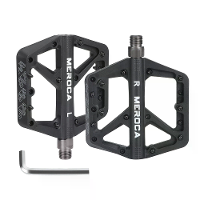 MEROCA Fiets Pedalen Mountainbike Pedalen Lichtgewicht Nylon Lager Geolied Breed Anti slip Pedalen voor MTB Fietsen