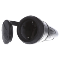 Merten 173051 Koppeling met randaarde Rubber 250 V Zwart IP44