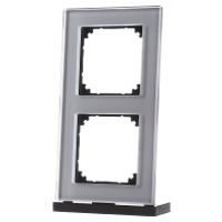 Merten 489260 Afdekking Frame 2 voudig M Plan, System M Zilver 1 stuk(s)