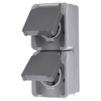 Merten MEG2329 8029 Wandcontactdoos dubbel Compleet 1 stuk(s)