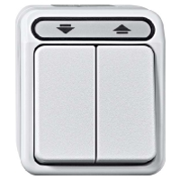 Merten 4075013 AquaStar Compleet Rolluikknop spatwaterdicht Lichtgrijs 1 stuks 1 stuk(s)