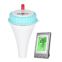 Met deze zonne energie draadloze drijvende zwembad thermometer kunt u uw zwembadtemperatuur meten met precisie. Langeafs
