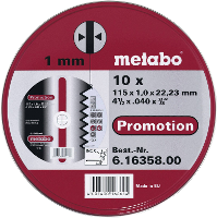 Metabo 616358000 Doorslijpschijvenset RVS