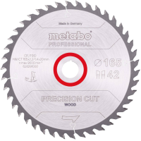 Metabo PRECISION CUT WOOD 628291000 Cirkelzaagblad 165 x 20 x 1.4 Mm Aantal tanden: 42 1 stuk(s)