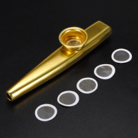 Metal Kazoo Golden & Kazoo Flute Diaphragm Mouth Flute Harmonica