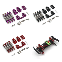 Metalen verbeterde schokdemper stuurarm set JJRC C8801 AUSTAR AX 8560 TRX4M 1/18 RC auto accessoires onderdelen