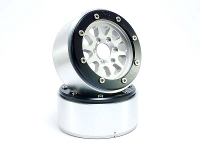 Metsafil 1:10 Crawler Velgen Gear Zilver zwart 1 paar