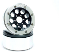 Metsafil 1:10 Crawler Velgen Gun Zwart/zilver 1 paar