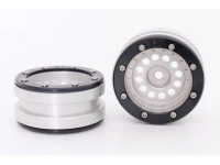 Metsafil 1:10 Crawler Velgen PT Bullet Zilver 2 stuks