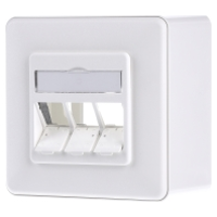 Metz Connect 130B10D30002 E Netwerkdoos Opbouw Zonder connectoren 3 poorten Zuiver wit