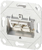 Metz Connect 130B11D21200 E Netwerkdoos Inbouw (in muur) Inzet CAT 6A 2 poorten