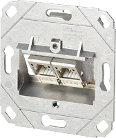 Metz Connect 130B12D21200 E Netwerkdoos Inbouw (in muur) Inzet CAT 6A 2 poorten