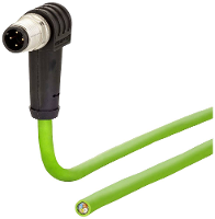 Metz Connect 142M1D90020 M12 Netwerkkabel, patchkabel CAT 5e SF/FTP 2.00 M Groen PUR mantel, Zuurbestendig, Ozonbestendig, UV bestendig, Geschikt voor