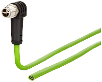 Metz Connect 142M2XC0010 M12 Netwerkkabel, patchkabel CAT 6A S/FTP 1.00 M Groen PUR mantel, Zuurbestendig, Ozonbestendig, UV bestendig, Geschikt voor