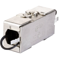 Metz Connect Connector Netwerk Adapter CAT 6A [1x   1x ] 0 mm Zilver (metallic)