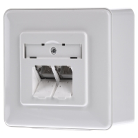 Metz Connect 1307380002 I Netwerkdoos Opbouw (op muur) CAT 6 2 poorten Zuiver wit